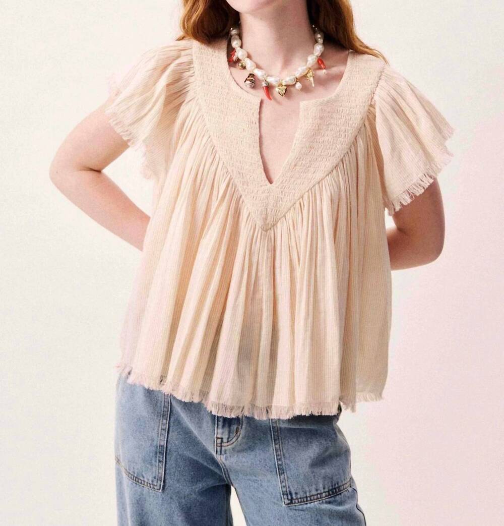 NEW FRNCH women's novaelle blouse in rouge